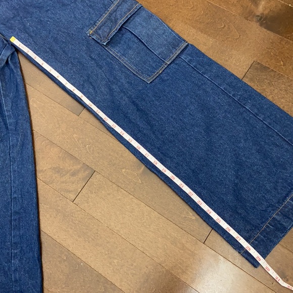 J Galt Brandy Melville Wide Leg Cargo Denim Jeans - Picture 8 of 10